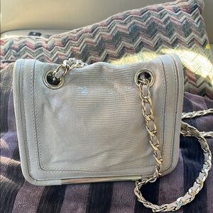 Ann Taylor Metallic Silver Shoulder Bag